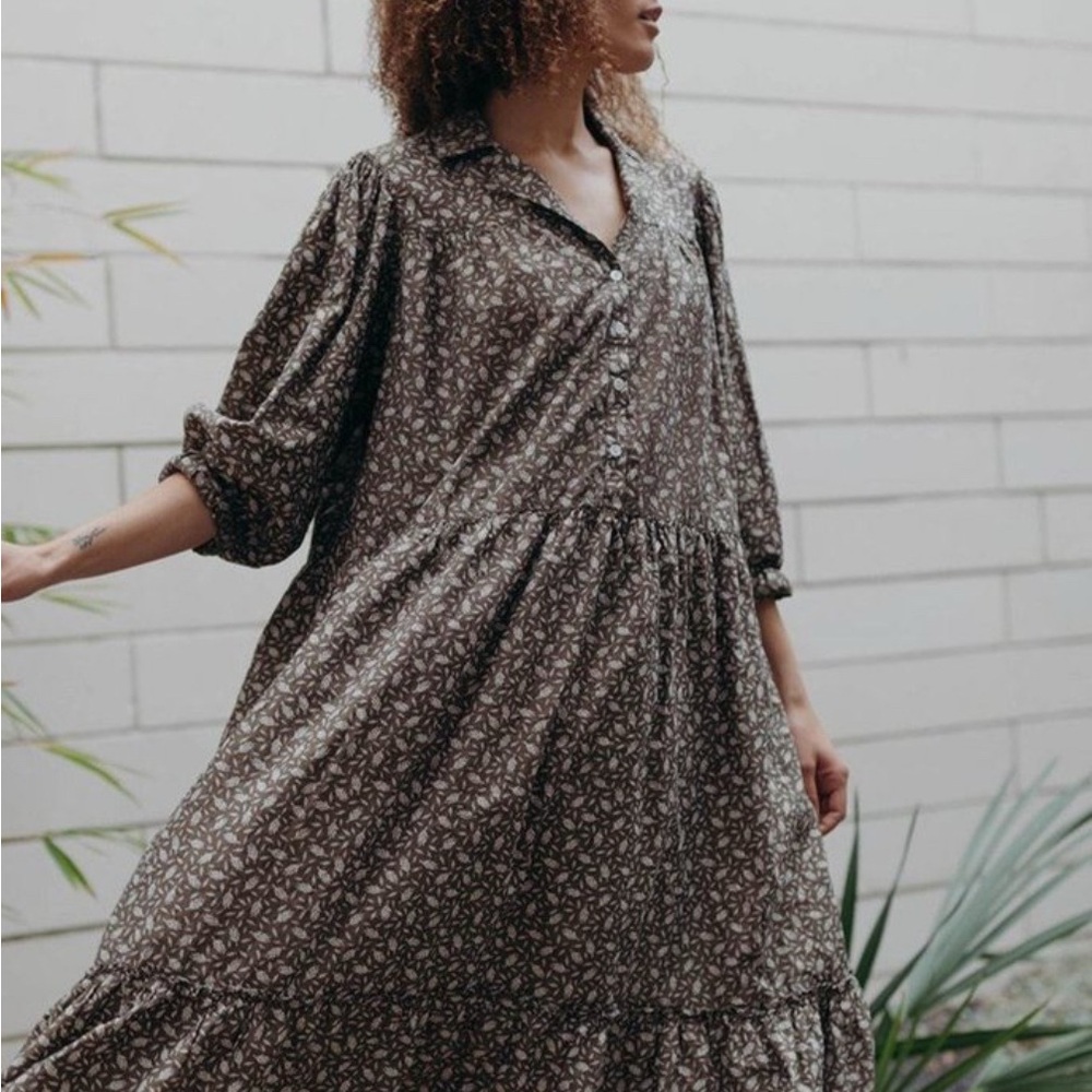 Esby Phillipa Dress in Basil Ristra Print